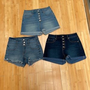 High waisted shorts bundle size 6 NEW